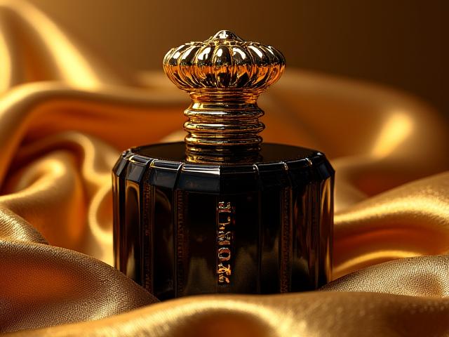 Luxuriöses Parfum mit Goldakzenten