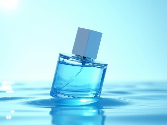 Frische, aquatischer Duft in blauem Flakon