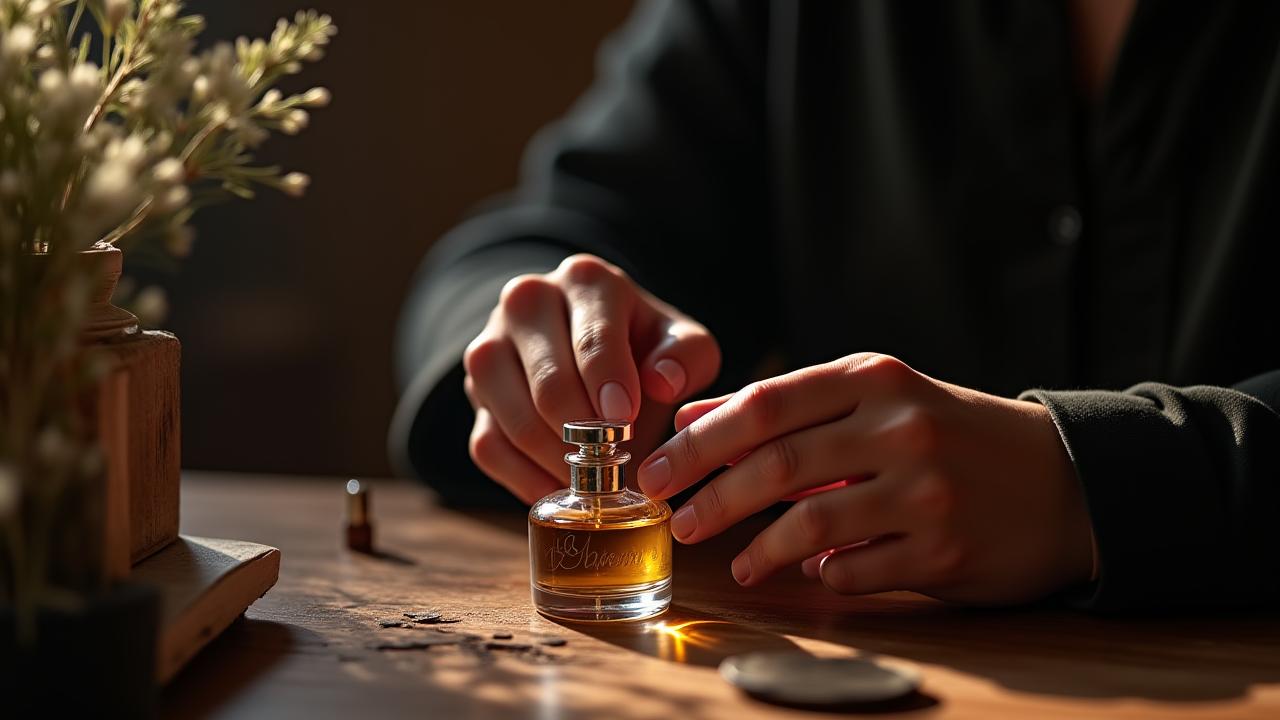 Gründer der Opulentia bei der Kuratierung einzigartiger Duftessenzen